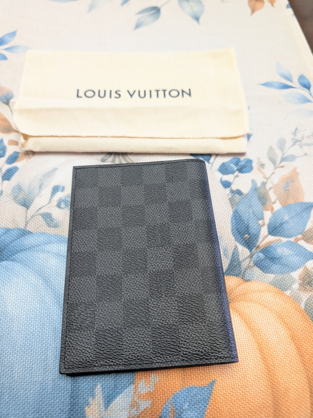 Louis Vuitton Men's Black Damier Graphite Passport Cover